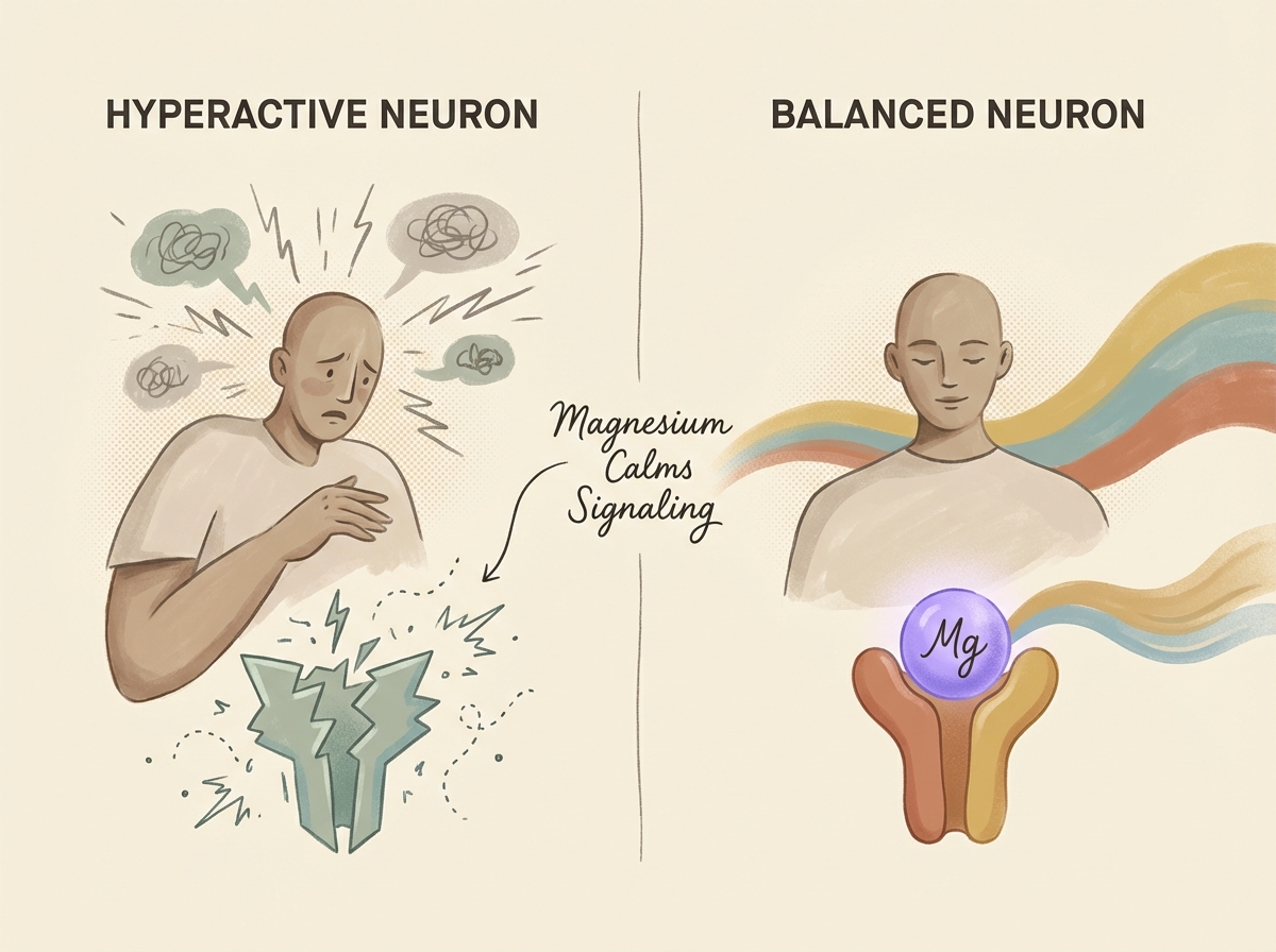 How magnesium supports GABA receptors to quiet the brain before sleep