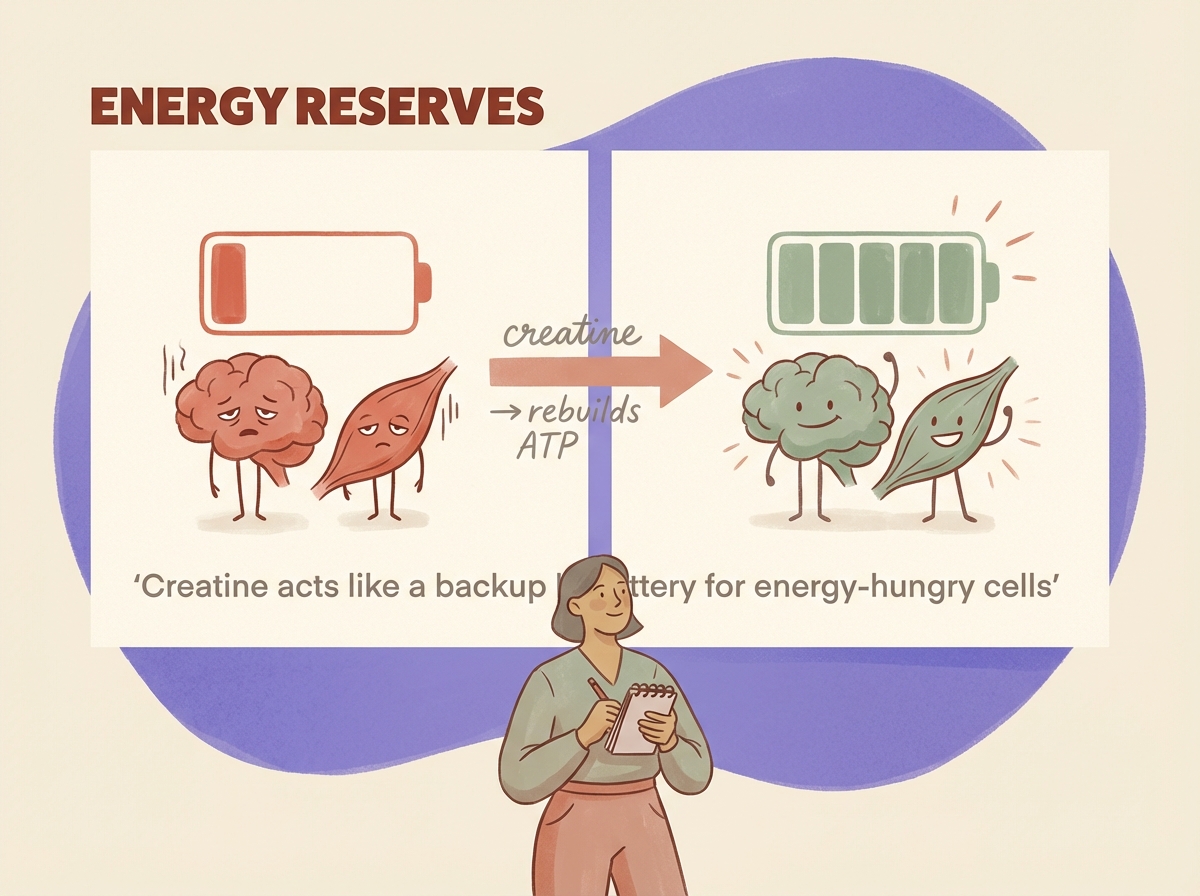 Creatine as a backup battery for muscles and brain