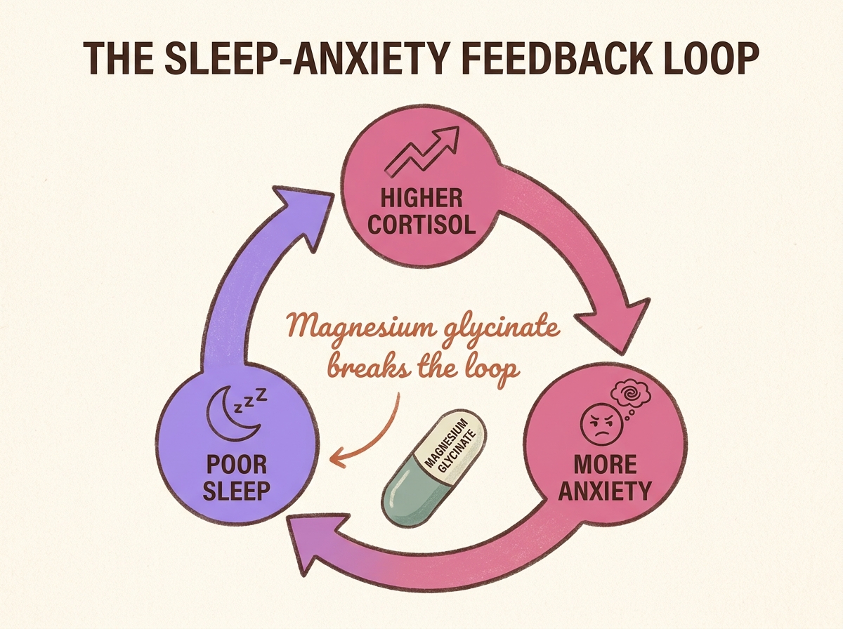 The anxiety-sleep feedback loop and where magnesium glycinate breaks in