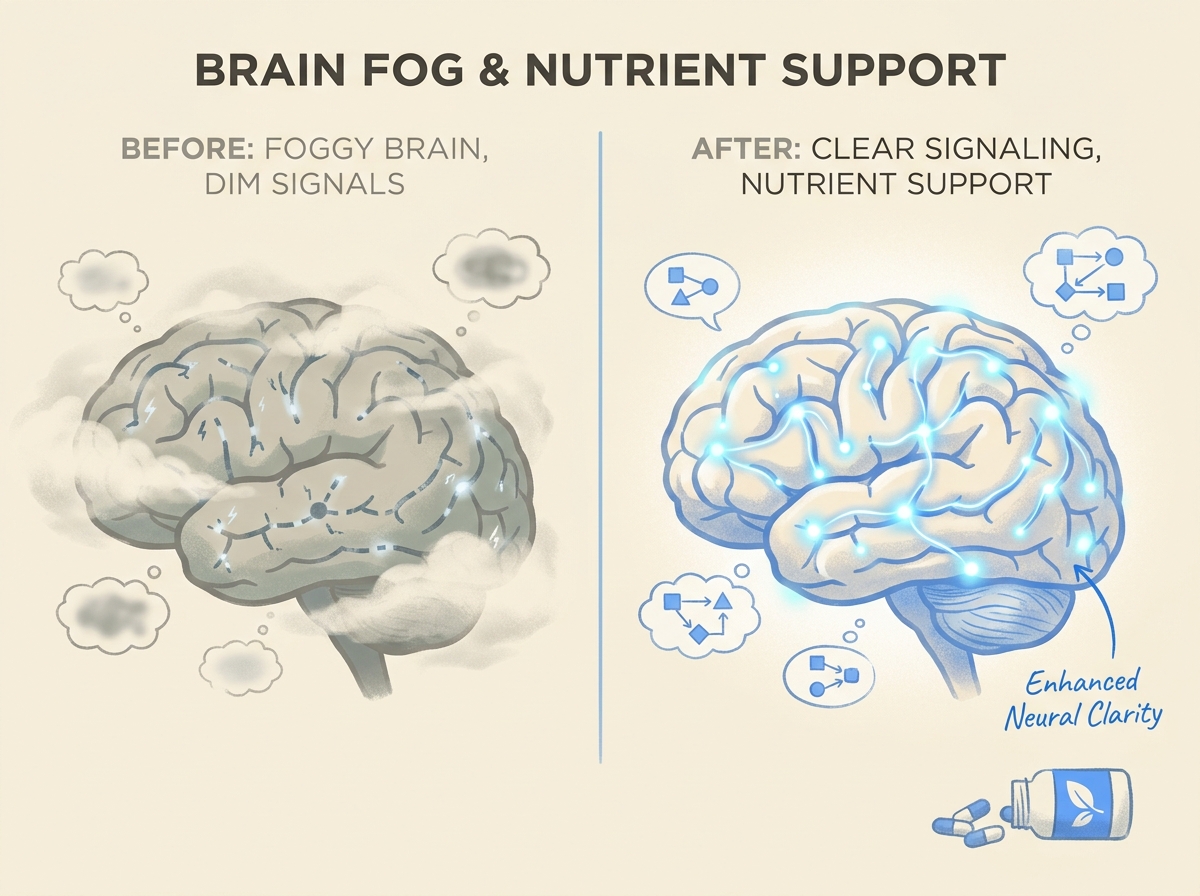 Brain fog clearing to mental clarity