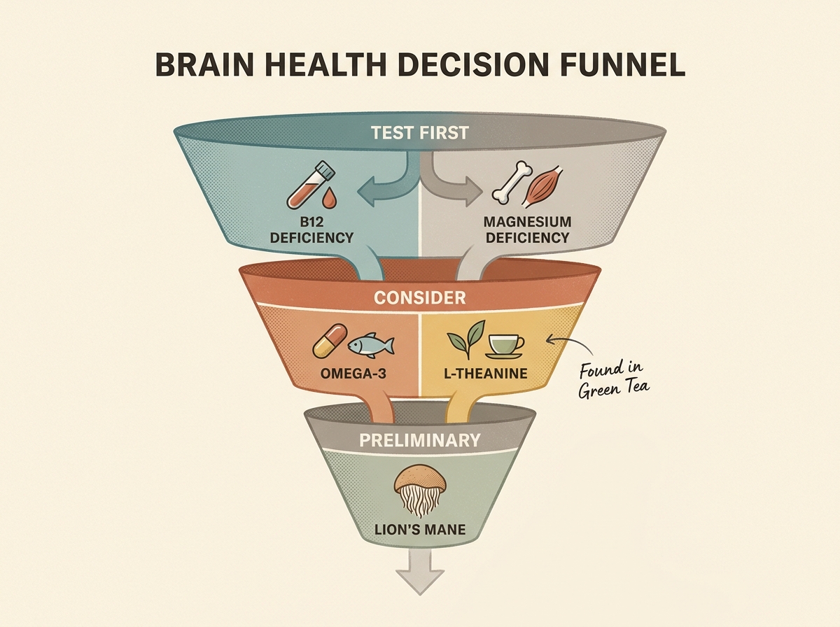 Supplement decision funnel by evidence grade