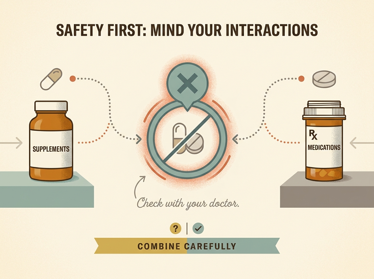Supplement safety and interaction warnings